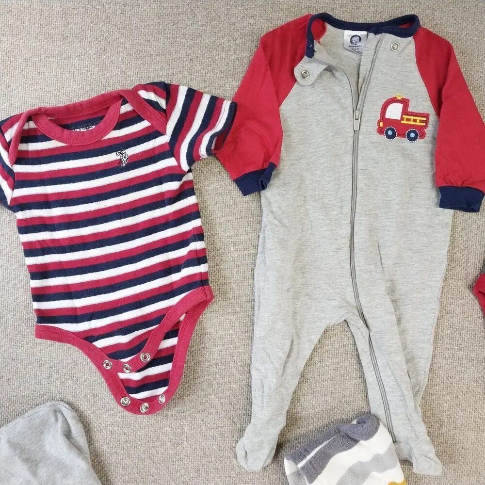 Baby Infant Boy Clothing Bundle Bodysuit Variety Of Colors 12 Pieces Newborn #10